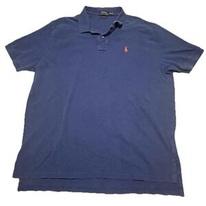 Ralph Lauren Polo Shirt Men's Classic Fit XXL  Indigo Washed Look 2XL‎